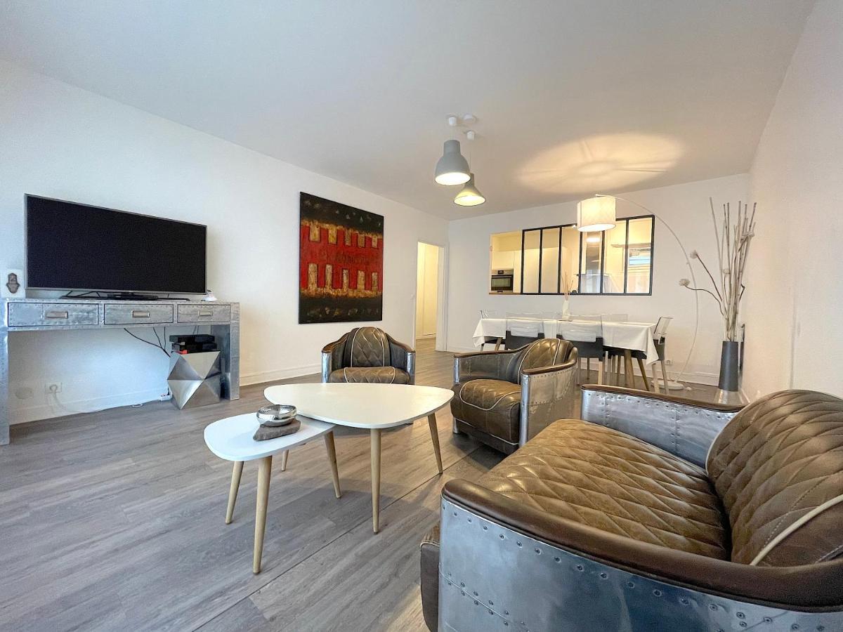 L'Ideal 112 - 85M2, 2 Chambres, Parking & Cabine De Plage Deauville Buitenkant foto